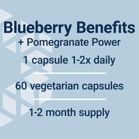 Thumbnail for Life Extension Blueberry Extract and Pomegranate, arterial health support, antioxidant defense, gluten-free, non-GMO, vegetarian, 60 vegetarian capsules