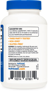 Thumbnail for Nutricost Tongkat Ali 1,000mg 120 Capsules - with Tribulus Terrestris and BioPerine, Vegetarian Caps, Non-GMO, Gluten Free, Potent Extract