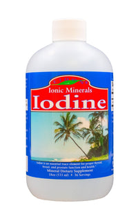 Thumbnail for Eidon Ionic Minerals Potassium Iodide Supplement - Liquid Iodine Drops, Supports Energy Levels and Thyroid Health, Bioavailable, No Additives or Preservatives - Potassium Iodide Drops, 18 oz