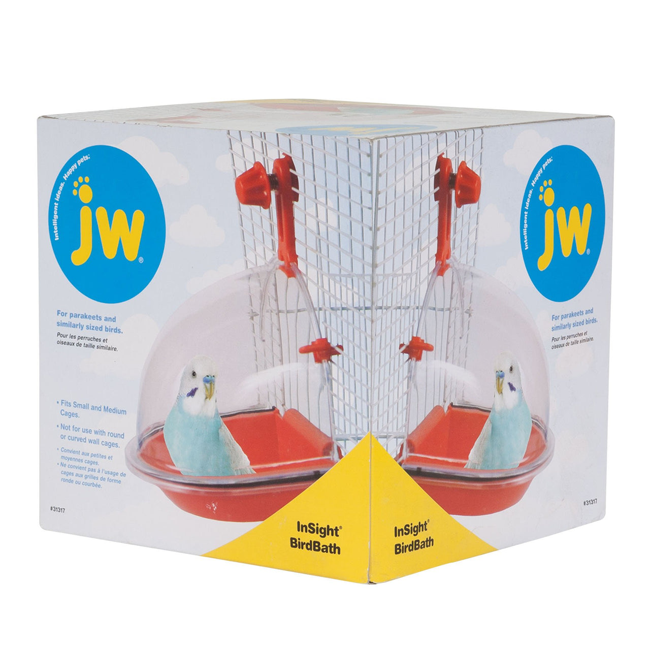 JW Pet Company Insight Bird Bath Bird Accessory, Multicolor