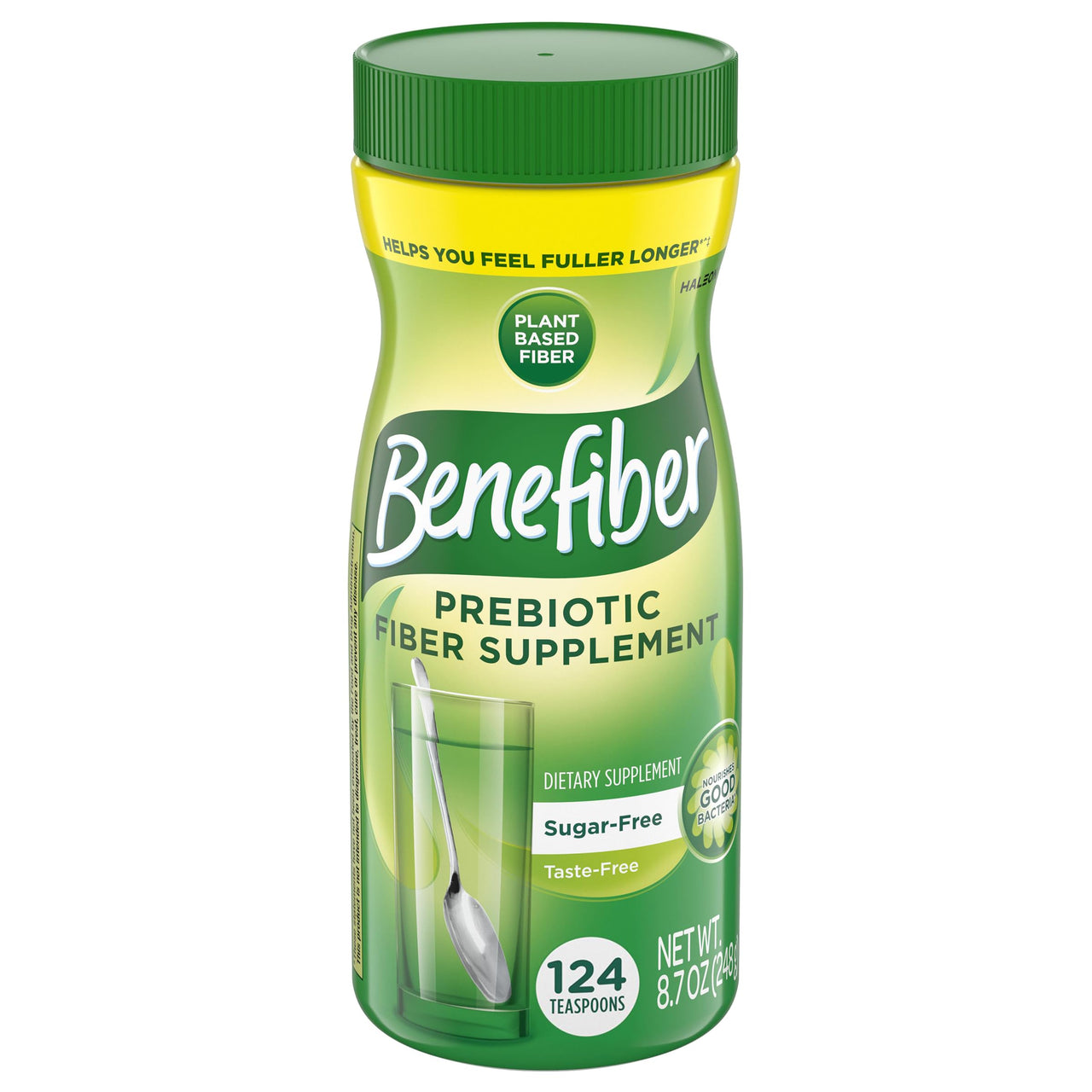 Benefiber Daily Prebiotic Fiber Supplement Powder for Digestive Health, Unflavored -124 Teaspoons (8.7 Ounces)