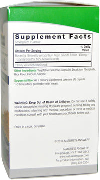 Thumbnail for Nature's Answer Boswellia Standardize Extract 90 Vcaps