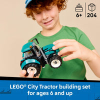 Thumbnail for LEGO City Tractor Building Toy for Kids - Pretend Play Farm Vehicle for Boys & Girls, Ages 7+ - Tractor Toy W/Farmer Minifigure - Gift Idea for Birthdays - 60498