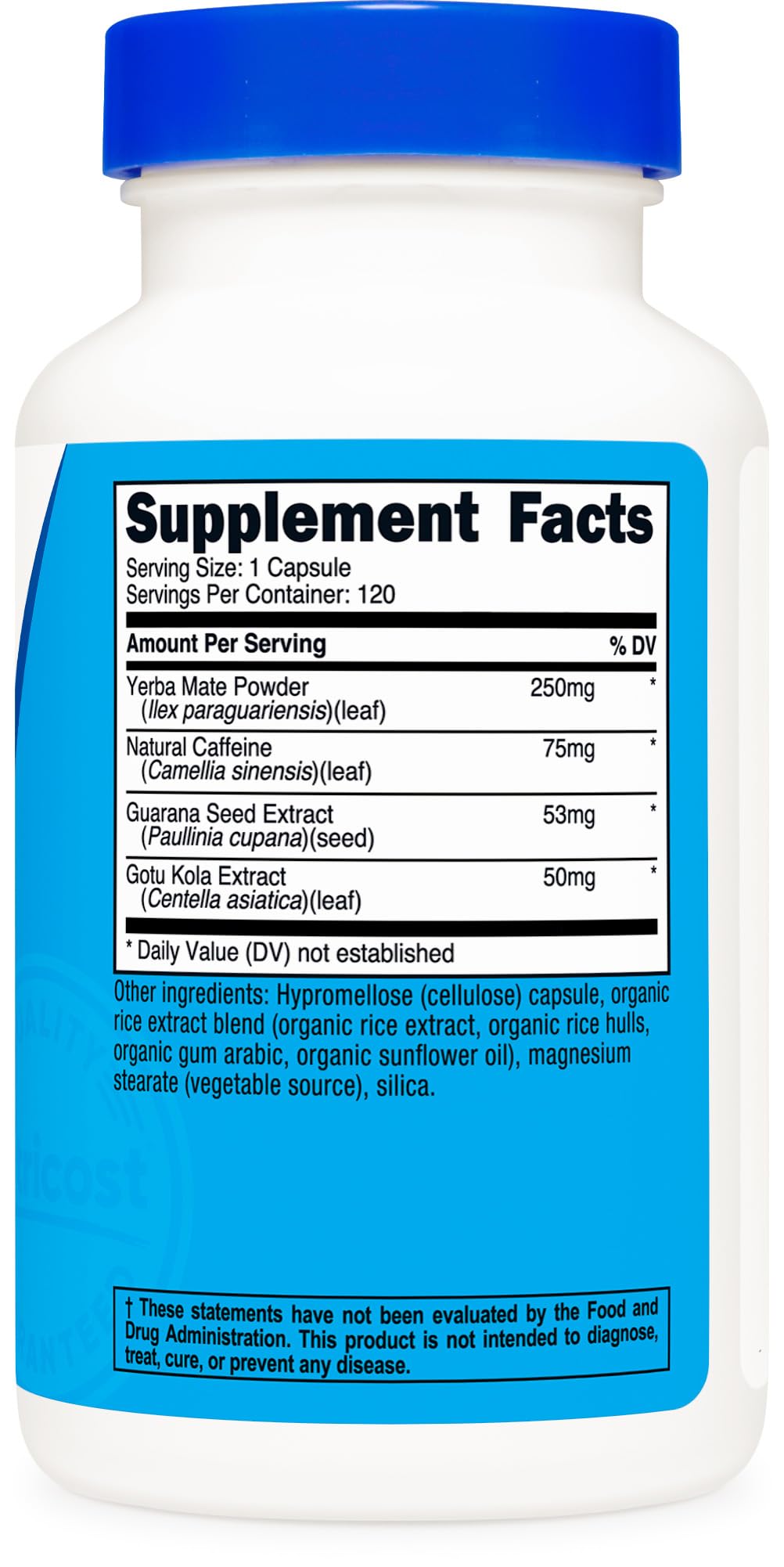 Nutricost Natural Energy Pills Complex 120 Capsules, 100mg Caffeine - Gluten Free - Non-GMO