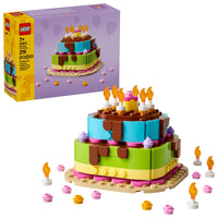 Thumbnail for LEGO Birthday Party Cake - Building Toy for Boys & Girls, Ages 7+ - Birthday Decoration with 10 Candle Accessories - Craft for Kids - 40815