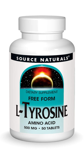 Source Naturals L-Tyrosine -Free Form Amino Acid Supplement - 50 Tablets