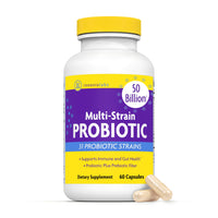 Thumbnail for InnovixLabs Multi Strain Probiotics for Women & Men - Probiotic Supplement - 50 Billion CFU - Gut Health, Immune Support, Digestion, Lactobacillus Acidophilus, Prebiotics and Probiotics, 60 Capsules