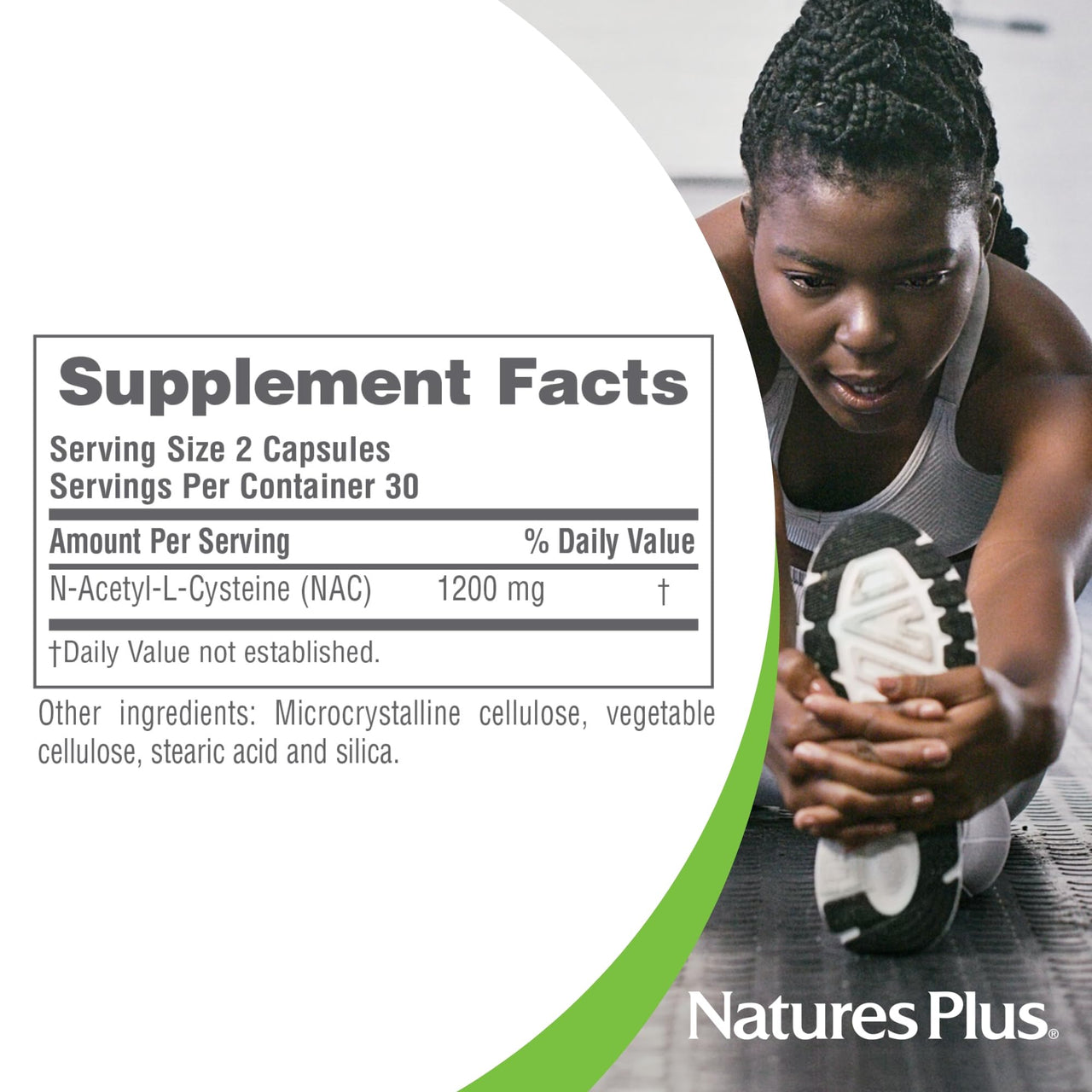 NaturesPlus PRO NAC 1200 mg - 60 Capsules - Crucial for Replenishing Glutathione - Non-GMO, Vegan & Gluten Free - 30 Servings