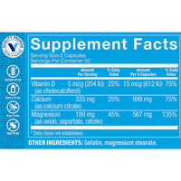 Thumbnail for Calcium Citrate+Magnesium&Vitamin D,Multi-Mineral Bone Health Supplement,Vitamin D Aids Absorption, Calcium 999mg, Magnesium 567mg, Vitamin D 612IU per Daily dose (100 Capsules) by The Vitamin Shoppe
