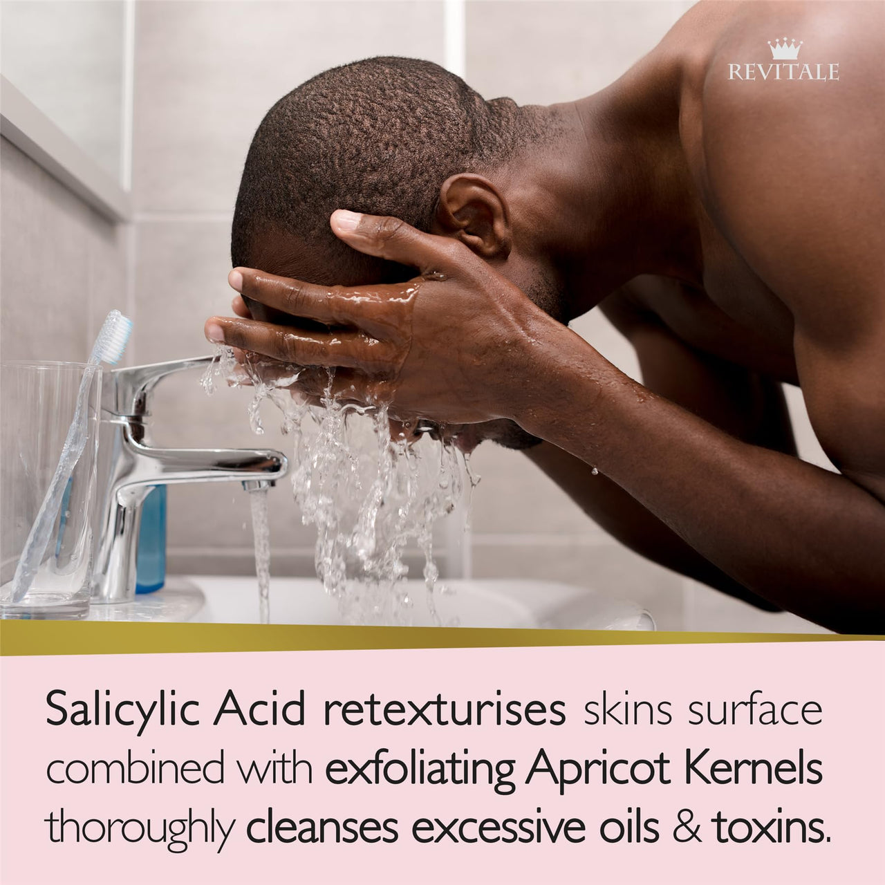 REVITALE Advanced BHA Salicylic Acid Scrub Soap – Exfoliating Bar for Face & Body, Deep Pore Cleanser, Anti-Blemish, Skin Softening
