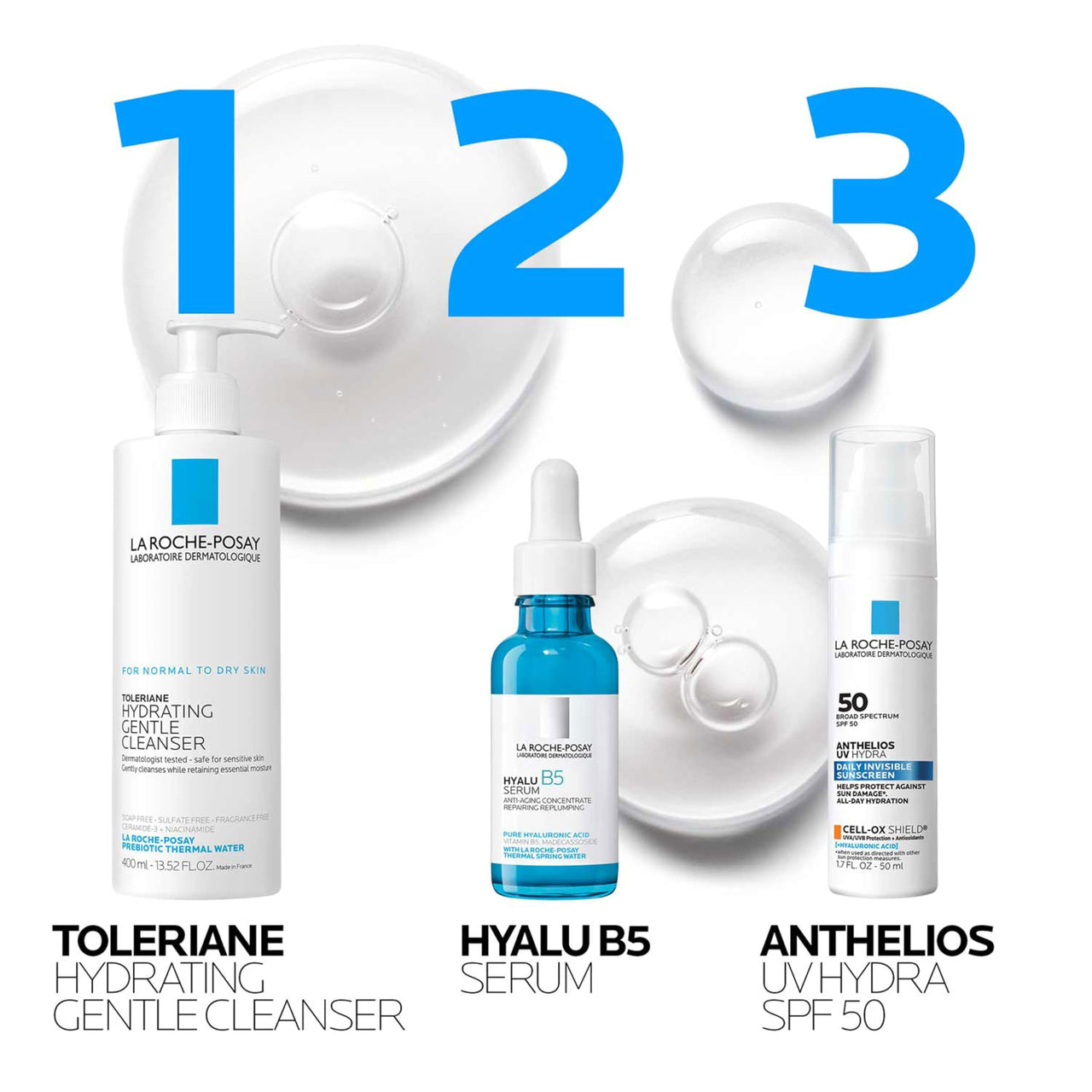 La Roche-Posay Hyalu B5 Pure Hyaluronic Acid Serum for Face, with Vitamin B5, Anti-Aging Serum for Fine Lines and Wrinkles, Plumps and Repairs Dry Skin, Safe on Sensitive Skin