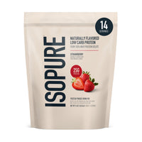 Thumbnail for Isopure Low Carb 100% Pure Whey Isolate Protein Powder, Lactose Free, Gluten Free, With Vitamins, Strawberry, 25g Protein Per Serving, 1 Lb, 14 Servings (Packaging May Vary)