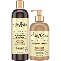 Thumbnail for Shea Moisture Jamaican Black Castor Oil Clarifying Shampoo & Conditioner - Strengthen & Restore Sulfate-Free Shampoo & Conditioner Set with Shea Butter, ACV, and Peppermint Oil for Hair (2 Piece Set)