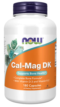 Thumbnail for NOW Foods Supplements, Cal-Mag DK with Vitamin D-3 and Vitamin K-2, Supports Bone Health*, 180 Capsules