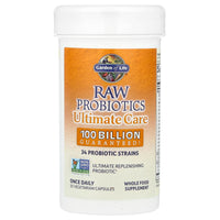 Thumbnail for Garden of Life Raw Probiotics for Women and Men with Digestive Enzymes, 100 Billion CFU, Clinically Studied Strains, Shelf Stable, 30 Capsules