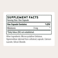 Thumbnail for THORNE - Melaton-3 - 3mg Melatonin Supplement - Supports Normal Circadian Rhythms, Restful Sleep & Relaxation* - NSF Certified for Sport - 60 Capsules