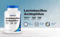 Thumbnail for Nutricost Lactobacillus Acidophilus 10 Billion CFU, 120 Vegetarian Capsules