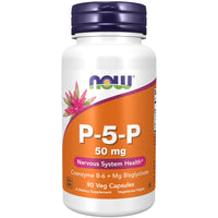 Thumbnail for NOW Foods Supplements, P-5-P 50 mg with Coenzyme B-6 + Mg Bisglycinate, 90 Veg Capsules