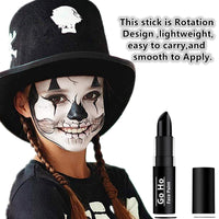 Thumbnail for Go Ho Makeup Clown Black Cream-Blendable Stick - Face Body Paint for Professional SFX, Cosplay Costume - Safe Facepaint, Nose & Lip Smacking, Eye Black for Baseball/Football, Sports, Halloween