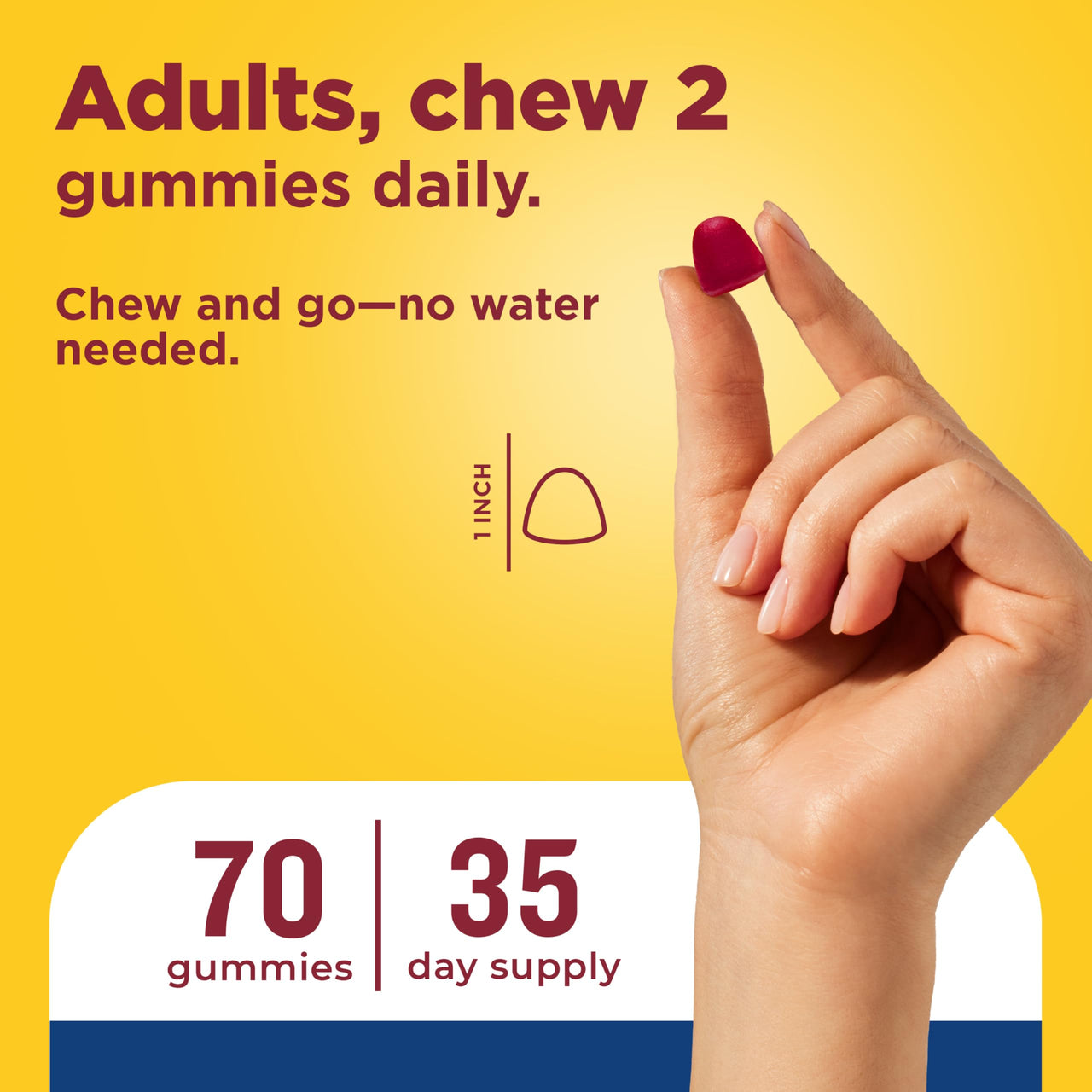Nature Made Multi for Him, Mens Multivitamins Gummies, Energy Metabolism Support, Multivitamin for Men, 70 Gummy Vitamins and Minerals, 35 Day Supply