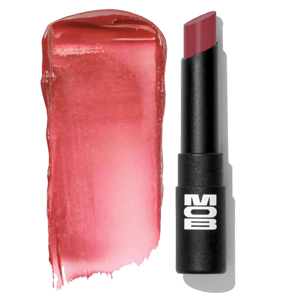 MOB Beauty Hydrating Shine Lip Balm M24 Plum – Tinted Lip Balm Stick with Jojoba & Sunflower Oils, Clean Vegan Organic Lip Care for Nourished, Glossy Lips