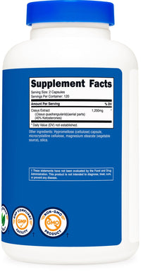Thumbnail for Nutricost Cissus Quadrangularis (1200mg) 240 Capsules - 120 Servings, Gluten Free, Non-GMO, and Vegetarian Friendly