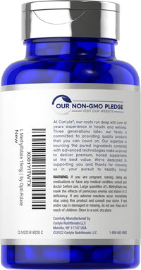 Thumbnail for Carlyle L Methylfolate 15mg | 120 Capsules | Value Size | Max Potency | Optimized and Activated | Non-GMO, Gluten Free Supplement | Methyl Folate, 5-MTHF | by Opti-Folate