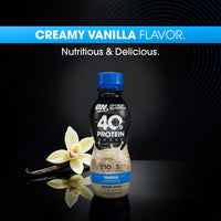 Thumbnail for Optimum Nutrition 40g Protein Shake, 40g of Protein, Naturally Flavored, Complete Protein Drink, Creamy Vanilla, 14 Fl Oz, 1 Count