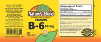 Thumbnail for Nature's Blend Vitamin B-6 50mg