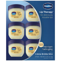 Thumbnail for Vaseline Lip Therapy Crème Brûlée 6-Pack – Mini Lip Balms for Soft, Deliciously Kissable Lips, 0.25 Oz Ea