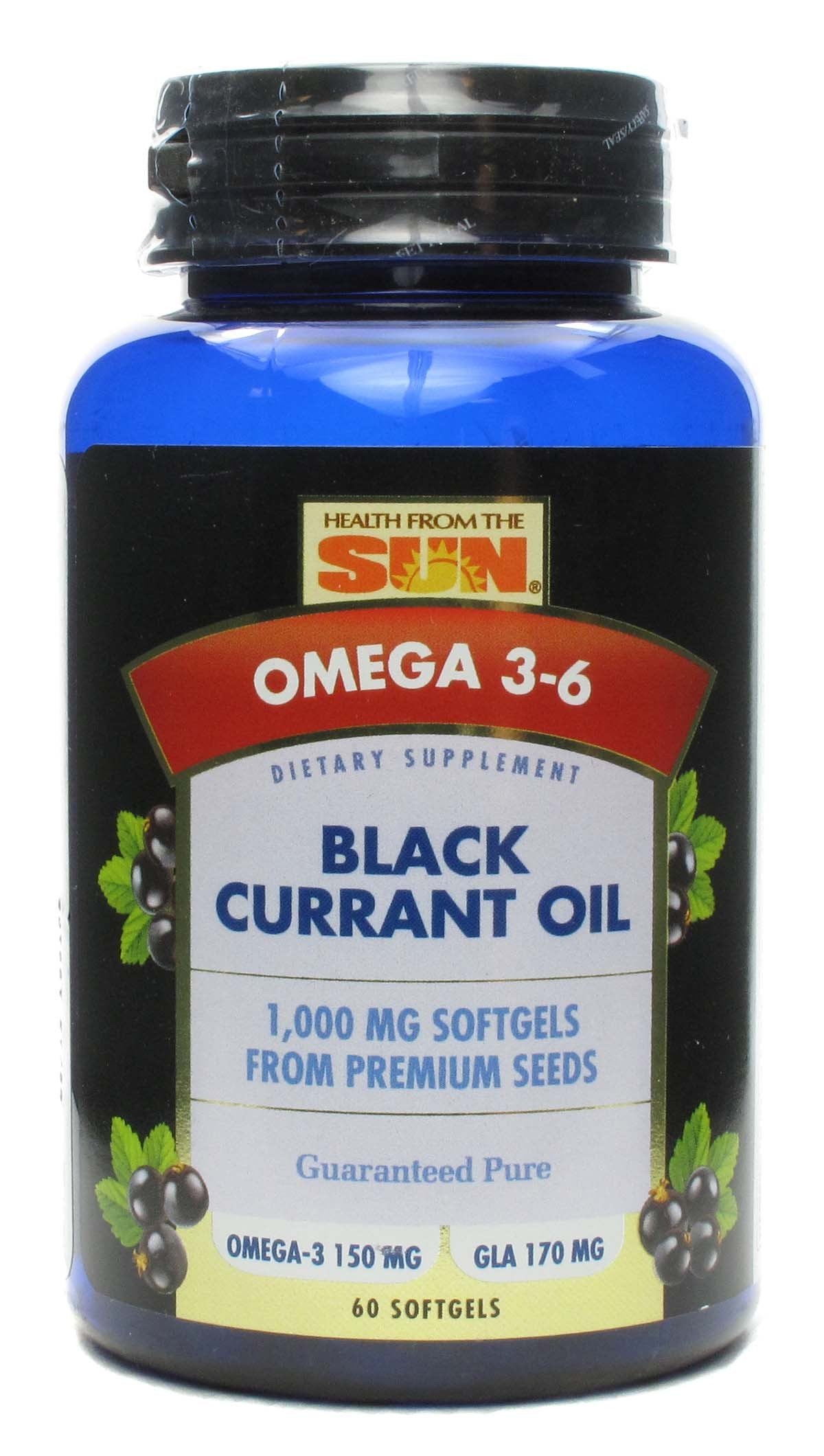 HEALTH FROM THE SUN BLACK CURRANT OIL,1000 MG, 60 CAP2