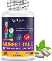 Thumbnail for NuBest Tall 10+ Premium Bone Strength Formula, Enhanced Immunity and Overall Health for Age 10+ with Calcium, Vitamin D3, Vitamin K2, and Multivitamins | 60 Capsules | 1 Month Supply