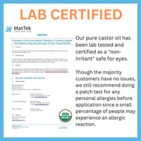 Thumbnail for USDA Organic Castor Oil Lash Serum - Premium All Natural Cold Pressed Castor Oil Eyelash Growth Serum with Mascara Tube - Eyelash Treatment and Conditioner - For Thicker and Fuller Lashes