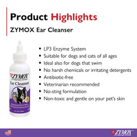 Thumbnail for Zymox Ear Cleanser Solution for Dogs and Cats, 4oz