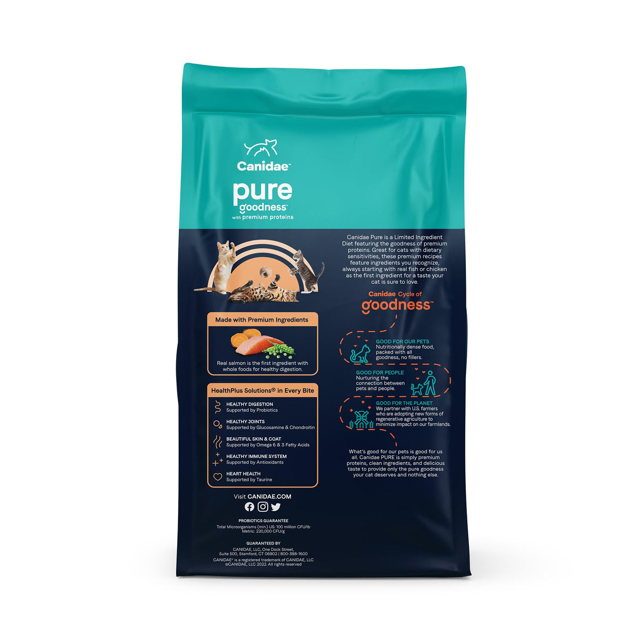 Canidae Pure Limited Ingredient Premium Dry Cat Food, Real Salmon Recipe, 5 lbs, Grain Free