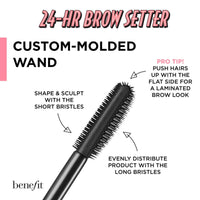Thumbnail for Benefit Cosmetics Mini 24-HR Brow Setter Clear Brow Gel with Lamination Effect 0.11 fl oz/ 3.5 mL