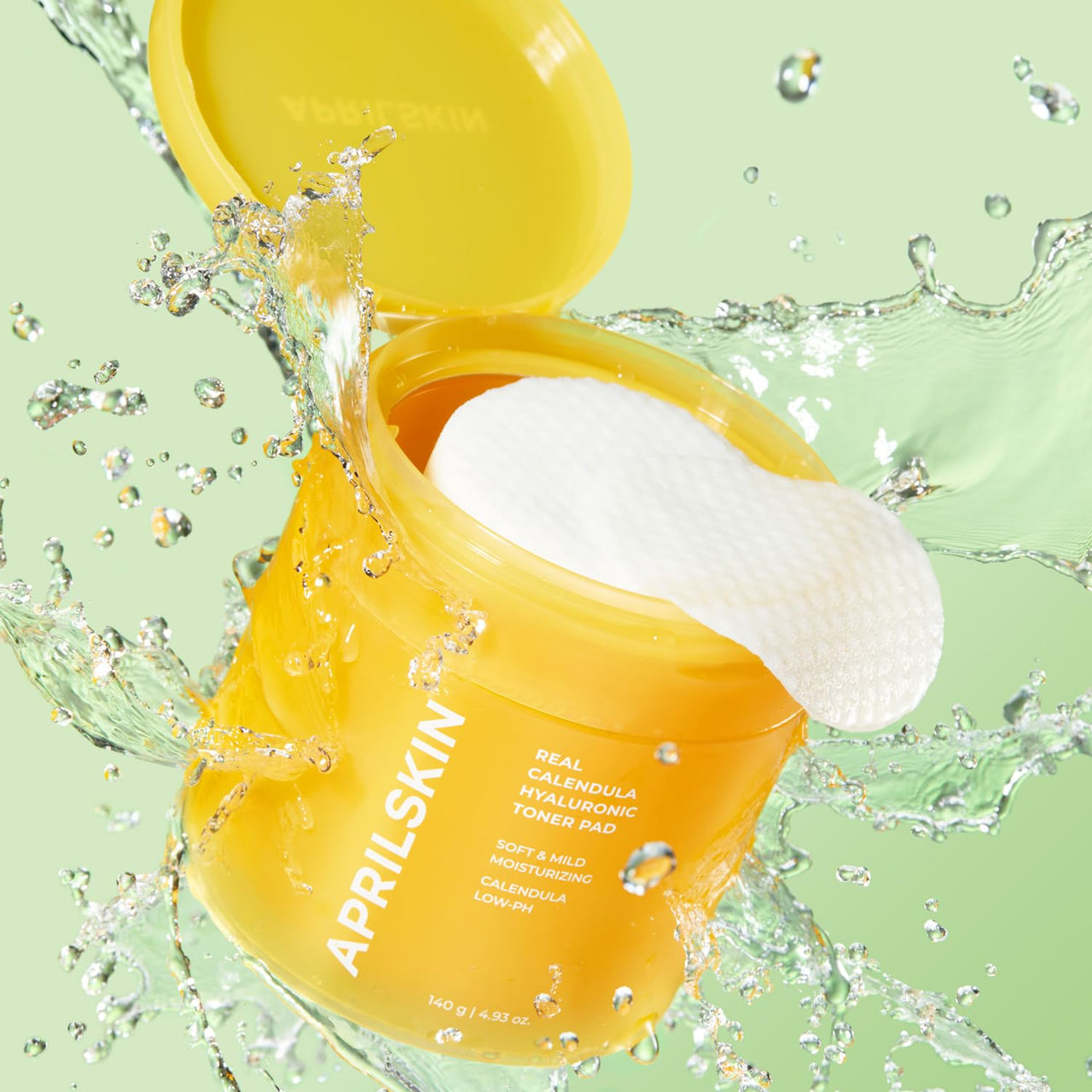 APRILSKIN Calendula PHA Hyaluronic Toner Pads | Vegan, Cruelty Free | Exfoliating, refining pores & hydrating for dry, sensitive, acne-prone skin | 60 pads | No sulfates and artificial fragrance