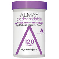 Thumbnail for Almay Biodegradable Makeup Remover Pads, Longwear & Waterproof, Hypoallergenic, Fragrance-Free, Dermatologist & Ophthalmologist Tested, 120 count