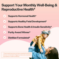 Thumbnail for Myo-Inositol & D-Chiro Inositol Capsules with MTHF, Folate, Vitamin D| Support for Ovarian Function, Hormone Balance, & Homocysteine Levels | Fertility Supplements for Women | 40:1 Ratio