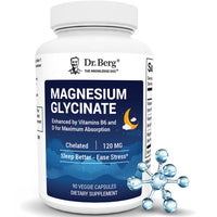 Thumbnail for Dr. Berg Magnesium Glycinate with Vitamin D & B6 for Stress Relief, Calm, Relaxation, & Good Sleep* - 120 mg Magnesium Bisglycinate Capsules - High Absorption Chelated Glycinate - 90 Cap