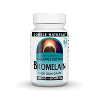 Thumbnail for Source Naturals Bromelain,Pineapple Enzyme, 2,000 GDU/GRAM - 500 MG - 60 Vegan Tablets