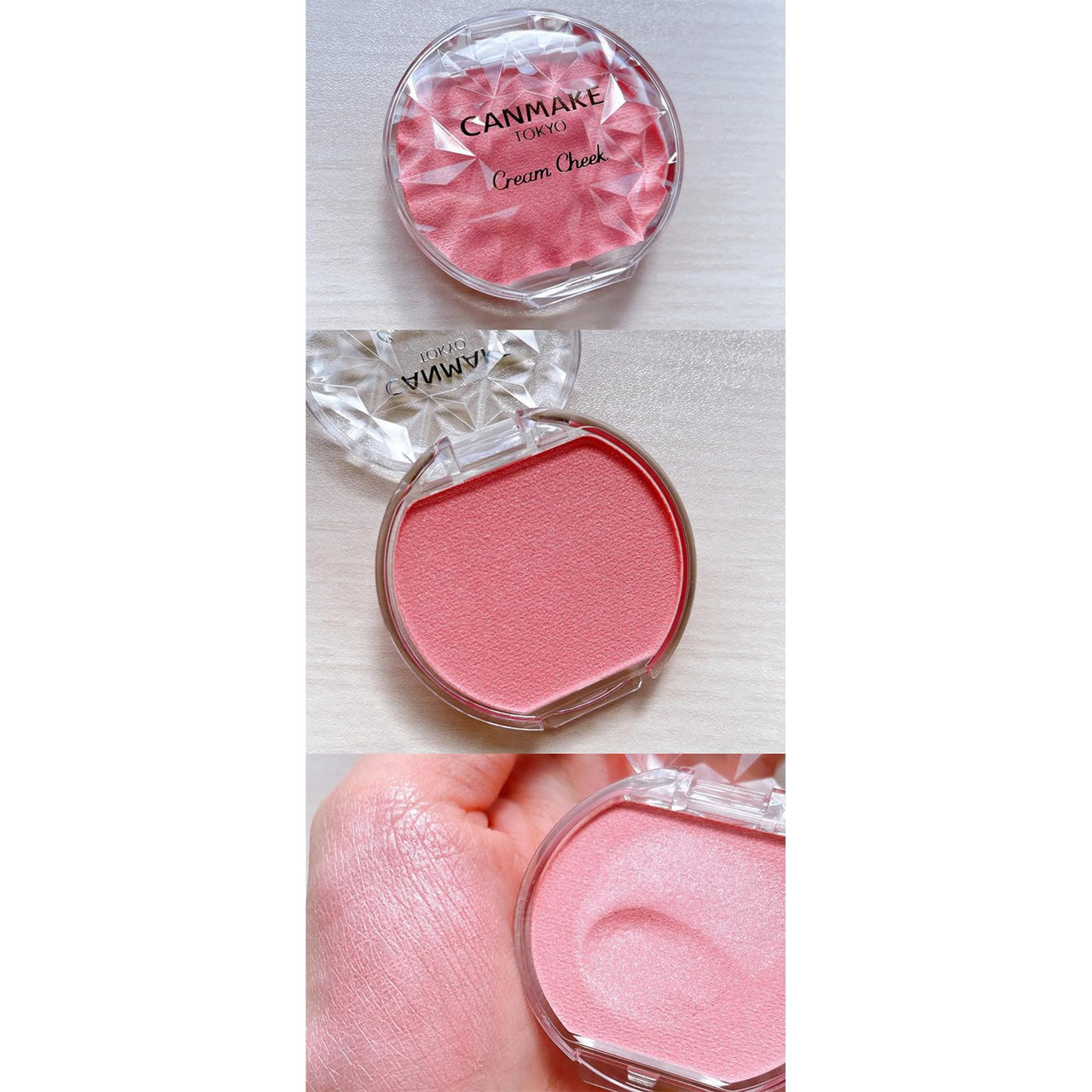 CANMAKE - Cream Cheek Pearl - Silky Smooth Long Lasting High Pigment Pearl - 0.14oz (3.9g) (P01 Peach Dazzle)