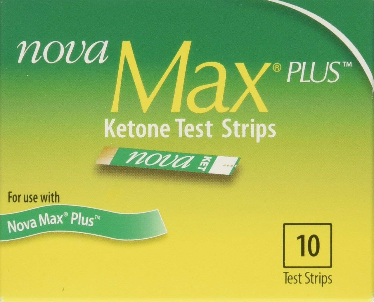Nova Max Plus Ketone Test Strips - Box of 10