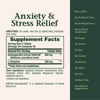 Thumbnail for Nature's Bounty Stress Relief, Ashwagandha KSM-66, Supports Occasional Stress Relief, Dietary Supplement, 2 Tablets per Day, Vegetarian Tablets, Gluten Free, 90 Ct