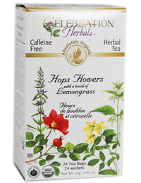 Thumbnail for Celebration Herbals Organic Hops Flowers Tea Caffeine Free, 24 Herbal Tea Bags