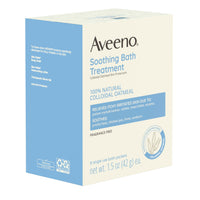 Thumbnail for Aveeno Fragrance-Free Soothing Bath Treatment & Soak for Soothing Relief, 100% Natural Colloidal Oatmeal, Relieves Itchy, Irritated Skin Due to Eczema, 8 Single-Use Bath Packets