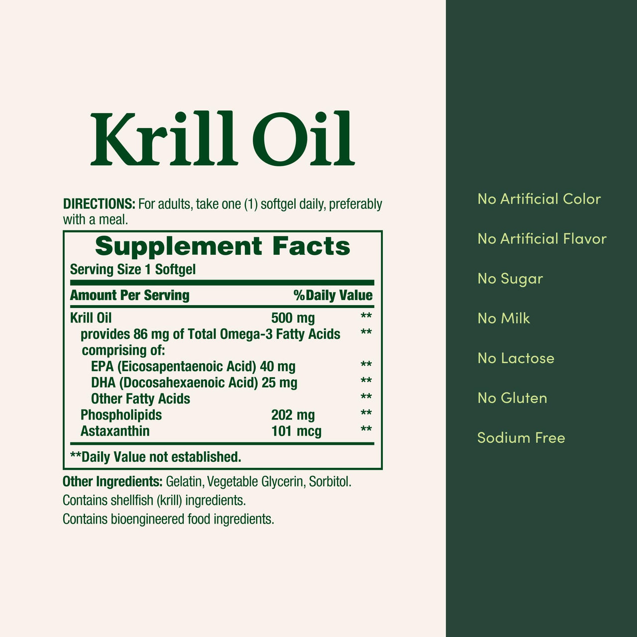 Nature's Bounty Krill Oil, Heart Health, Dietary Supplement, 500mg, Rapid Release Softgels, 30 count
