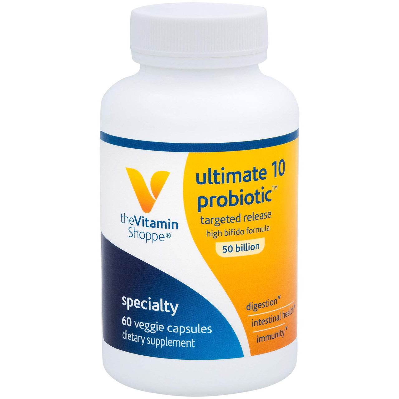 Ultimate 10 Probiotic - 50 Billion CFUs - Targeted Release (60 Vegetarian Capsules)