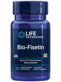 Thumbnail for Life Extension Bio-Fisetin, Fisetin, galactomannans from Fenugreek Seed, Cellular Health, Cognitive Health, Longevity, Gluten-Free, Vegetarian, Non-GMO, 30 Vegetarian Capsules