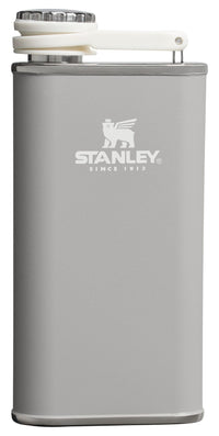 Thumbnail for Stanley Classic Easy Fill Wide Mouth Flask 8 oz | Leakproof Hip Flask | Hinge Connected Never Lose Cap | Insulated Stainless Steel Liquor Container | BPA-Free | Ash